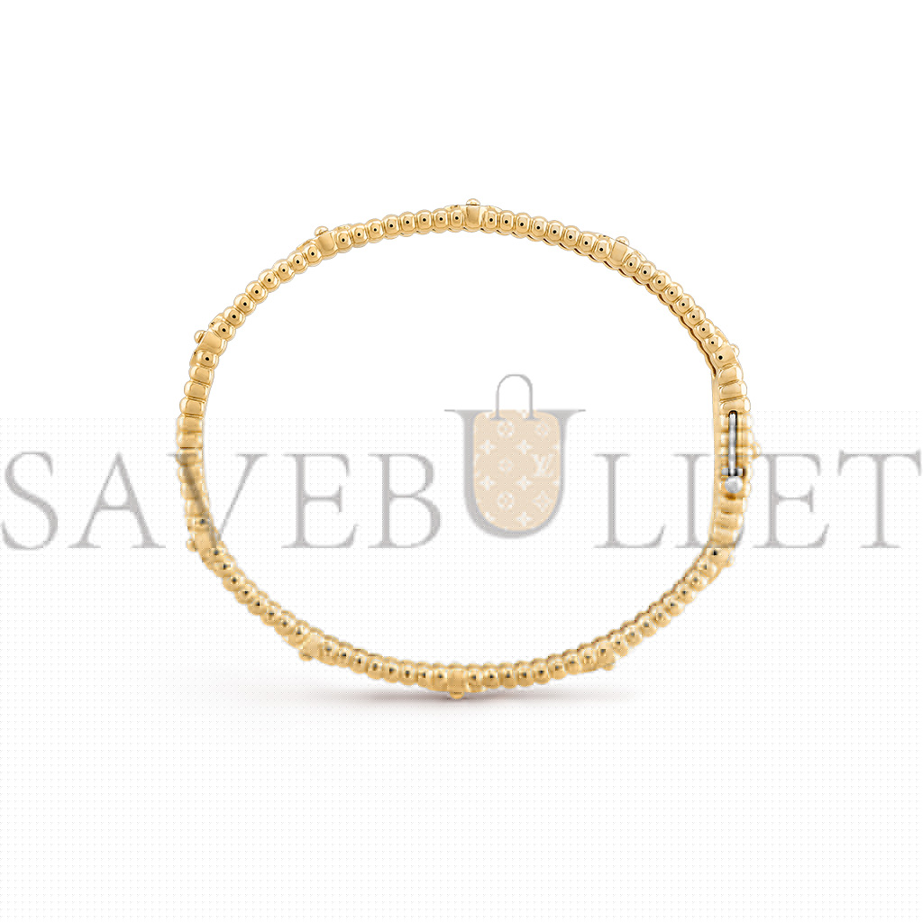 v*n cl*f arpels perlÉe sweet clovers bracelet, medium model - yellow gold, Di*m*nd  vcarp6x400